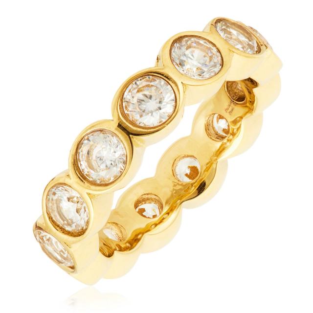 Steel By Diamonique Bezel Set Ring Stainless Steel