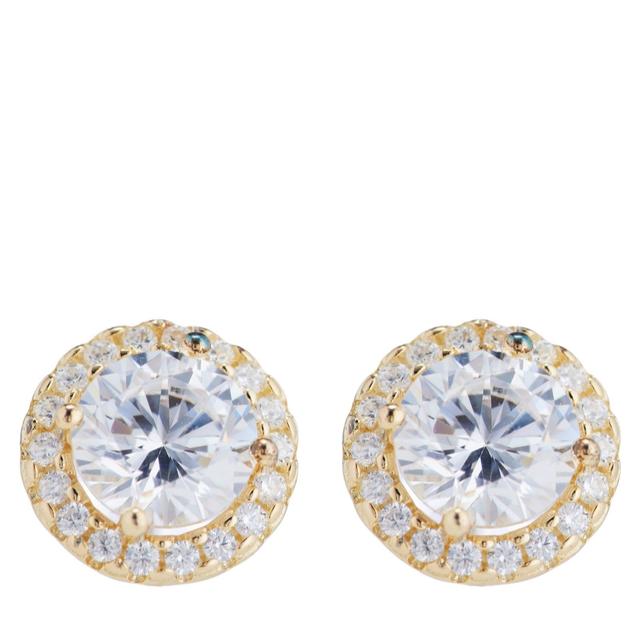 Diamonique 3ct tw Stud Earrings in Light Up Box Sterling Silver