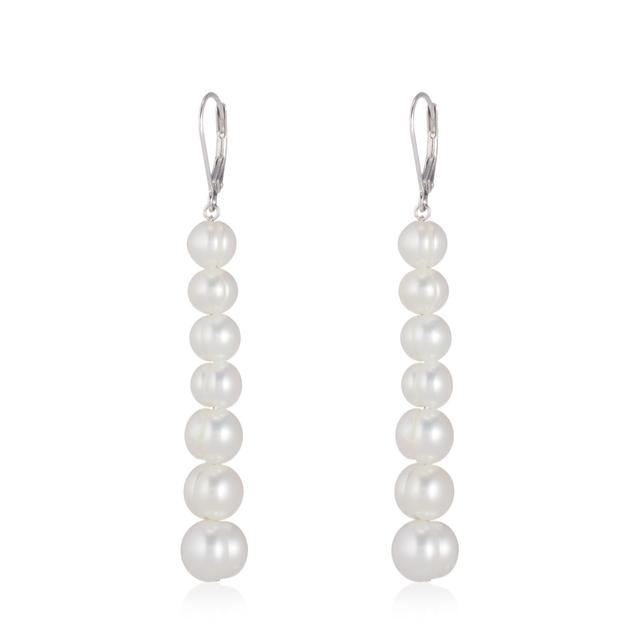 Lara Pearl Multi Pearl Drop Earrings Sterling Silver