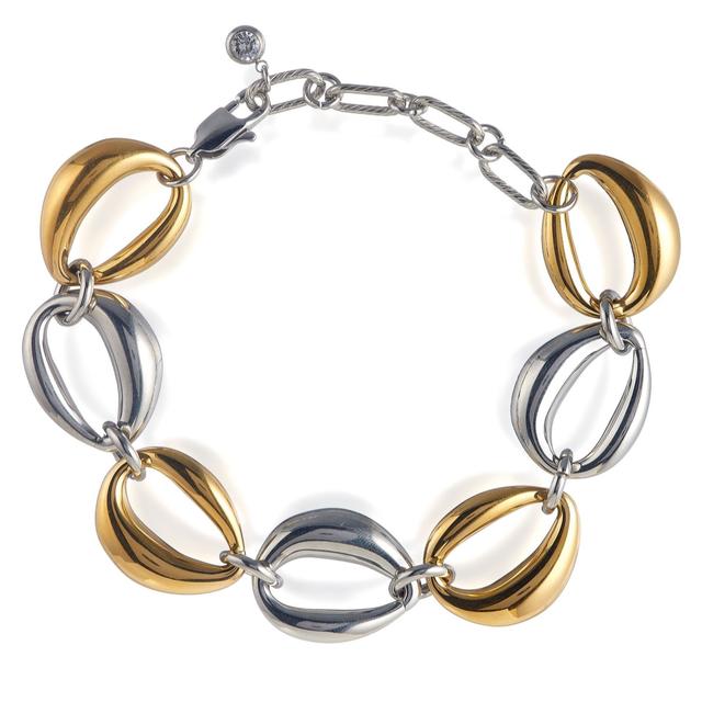 Steel by Diamonique Oversized Link Bracelet Stainless Steel