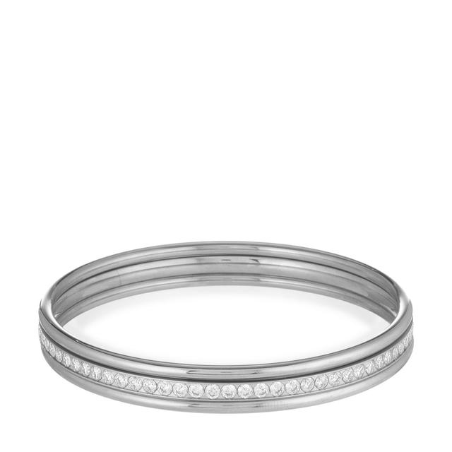Steel by Diamonique Bangle Set Stainless Steel