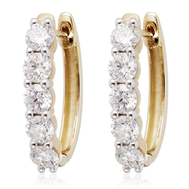 Fire Light 1.75ct Lab Grown Diamond Hoop Earrings 9ct Gold