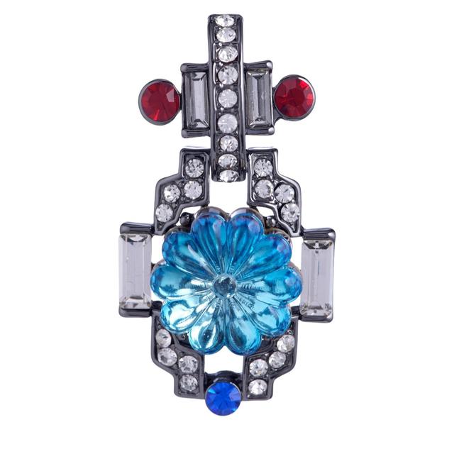 Butler & Wilson Art Deco Flower Earrings