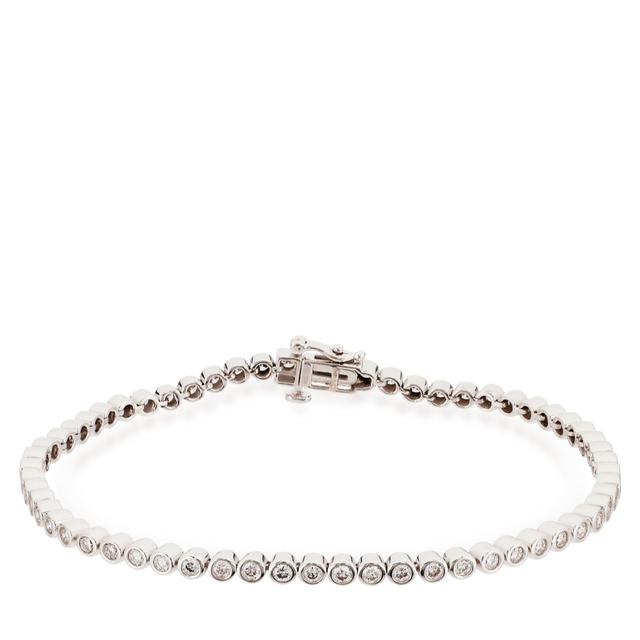 Fire Light 2ct Lab Grown Diamond Tennis 19cm Bracelet Sterling Silver