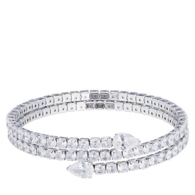 Steel by Diamonique Spiral Bangle in Gift Box