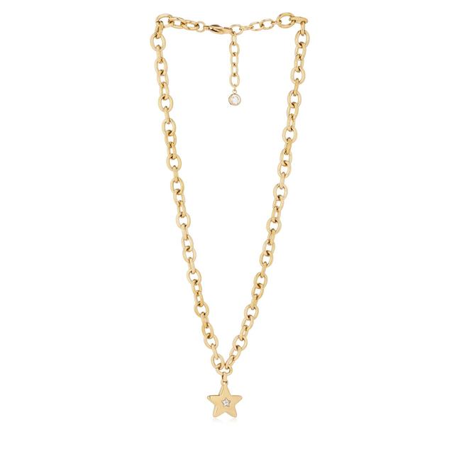 Steel by Diamonique Chunky Chain Link Motif Necklace Stainless Steel