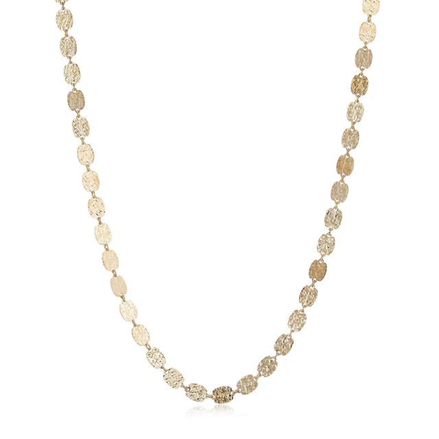 GOLD 9ct Italian Gold Hammer Finish Goccia Necklace 4.46g