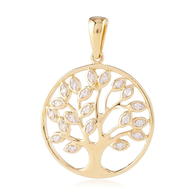 0.15ct Diamond Tree of Life Pendant 9ct Gold