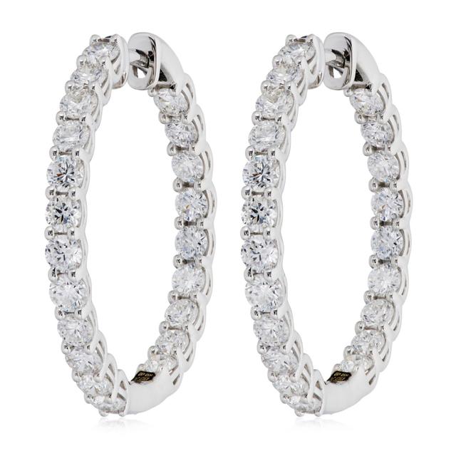 Fire Light 3ct Lab Grown Diamond Hoop Earrings 9ct Gold