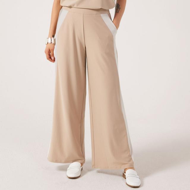 MarlaWynne Luxe Crepe Side Stripe Trousers