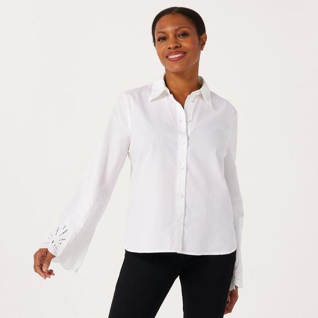 Selected Femme Dahlia Broderie Sleeve Shirt
