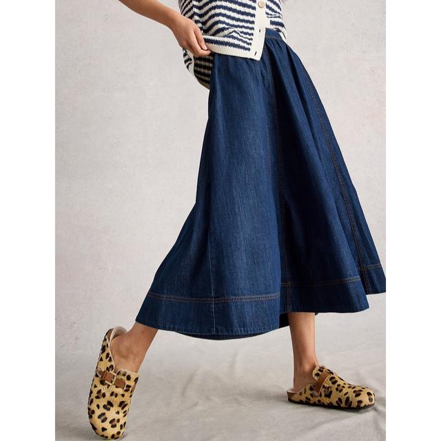 White Stuff Leo Denim Midi Skirt