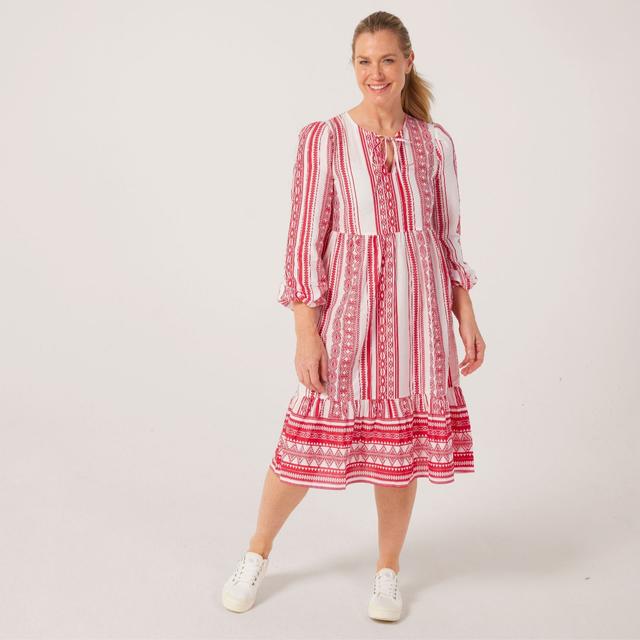 JDY Anna Printed Tiered Midi Dress