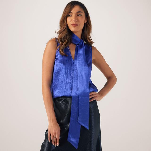 Selected Femme Short Sleeve Bow Neck Shirt