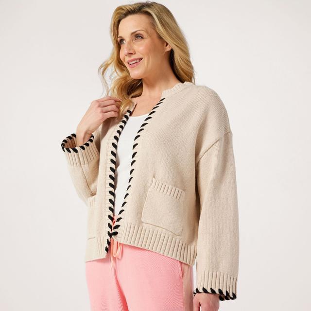 Selected Femme Jilli Blanket Stitch Detail Cardigan