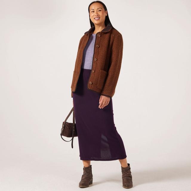 Kim & Co Soft Touch Lined Long Skirt With Slit