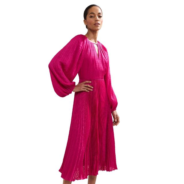 Phase Eight Faye Textured Pleated Midi Dress