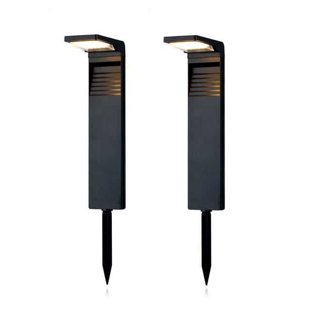 Luxform Set of 2 Solar Sleek Post Lights