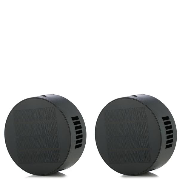 Garden Reflections 2 x Circle Solar Wall Lights& Sensor and Adjusta...