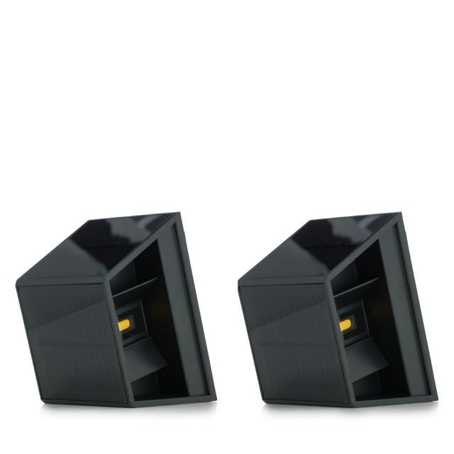Garden Reflections 2 x Rectangle Solar Wall Lights with Sensor Adju...