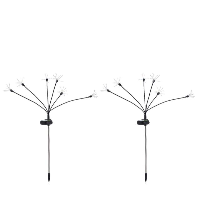 Outlet Flourish Set of 2 Solar Fiber Light