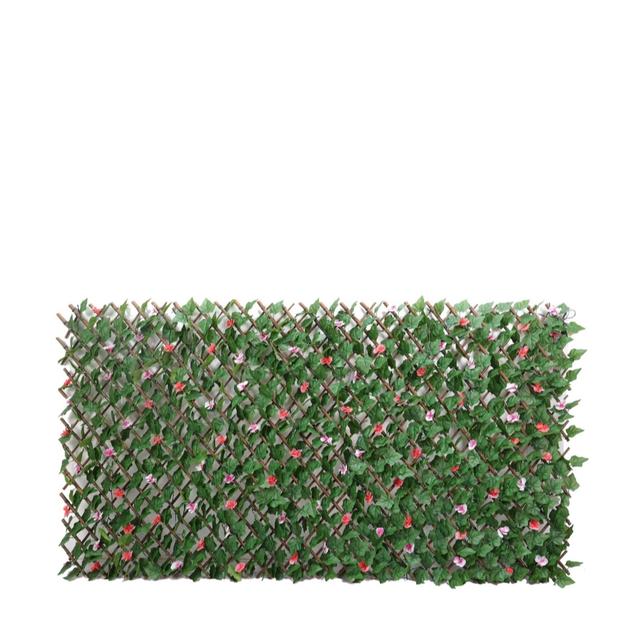 Outlet Garden Reflections Pre-Lit Faux Pansy and Ivy 100x200cm Trellis