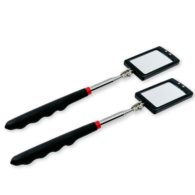 Flipo Set of 2 Telescoping Mirror with LED Lights