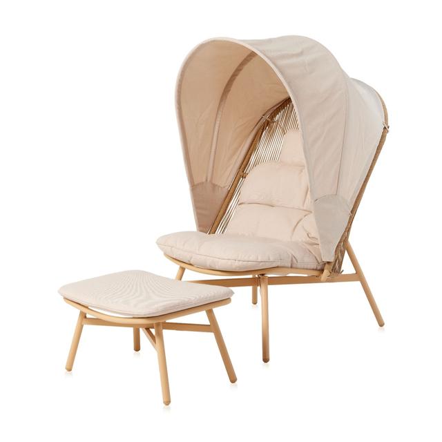 Garden Stories Canopy Chair and Footstool