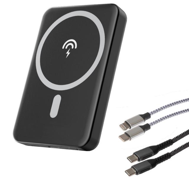 Maplin 5,000mAh WirelessFast Charging Power Bank with USB-C & Qi Ch...