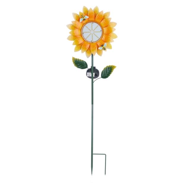 Outlet Garden Reflections Sunflower and Bee Solar Stake Light