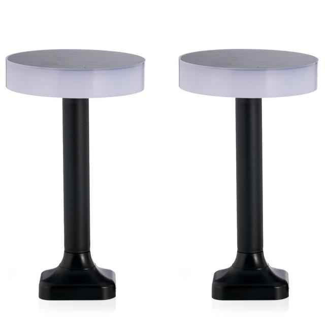 Garden Stories Luminous Set of 2 Contemporary Solar Disc Lights