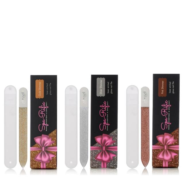 Spa-Rific Nano Etched Hardened Glass 3 Piece Manicure Gift Set