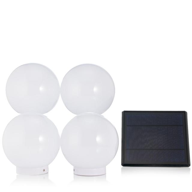 Outlet Luminous Set of 4 Solar Globe Stakes