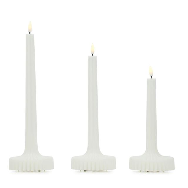 Outlet K by Kelly Hoppen Set of 3 Flameless Taper Candle