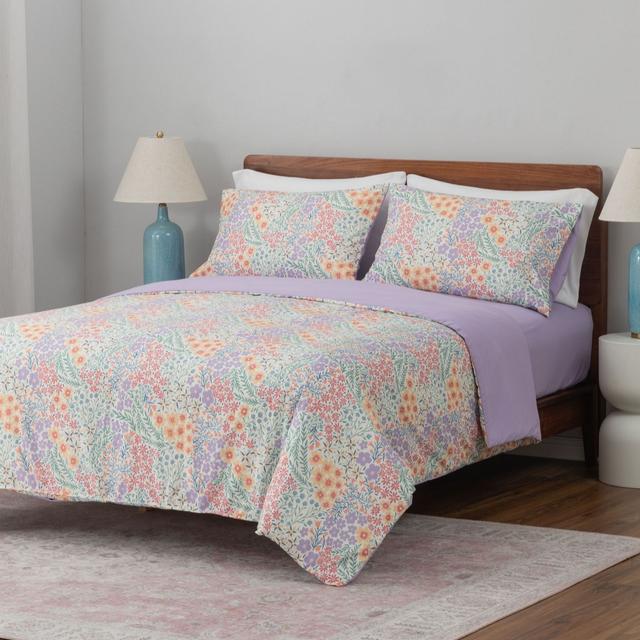 Outlet Supersoft by Cozee Home Patchwork Floral 4 Piece Duvet Set