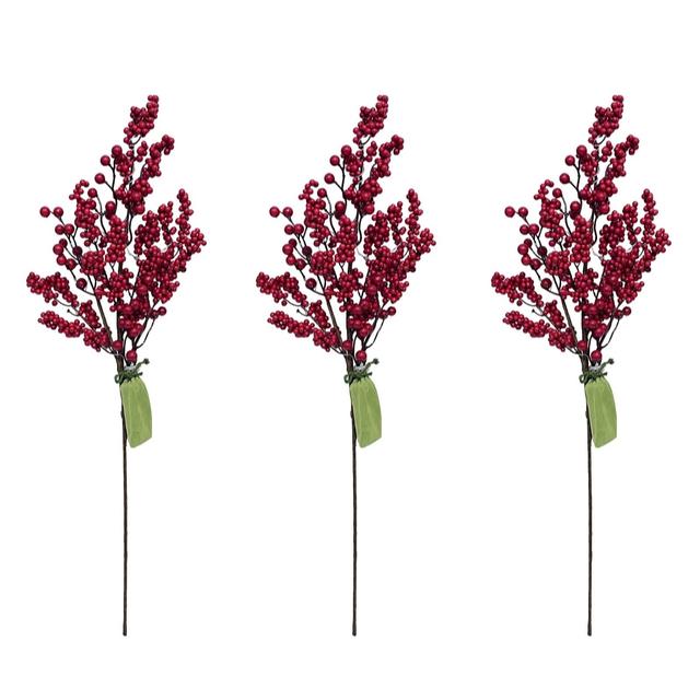 Outlet Sara by Sara Davies Set of Three Pre-Lit Berry Picks