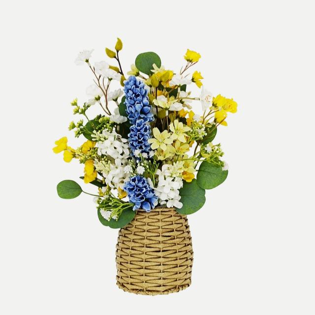 Outlet Sara By Sara Davies Faux Floral Door Basket