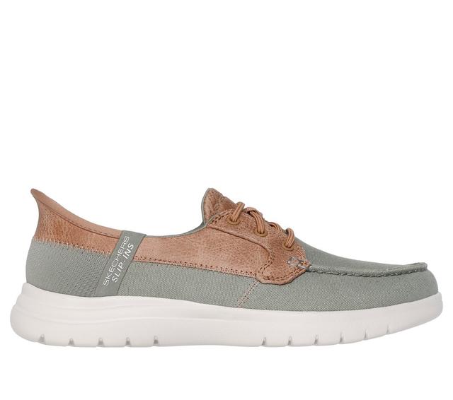 Skechers Slip-ins: On-The-GO Flex - Palmilla Laars CM Olijf, Maat 39, Vegan