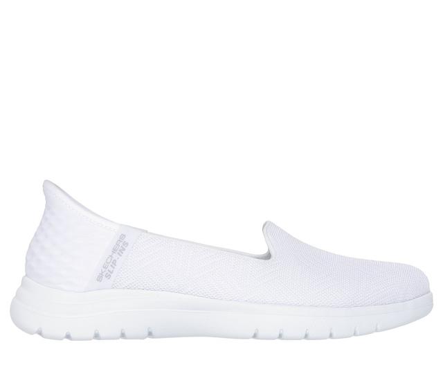 Skechers Femme Slip-ins: On-The-GO Flex - Clover Shoes en Blanc, Taille 38, Vegan, Lavable en machine