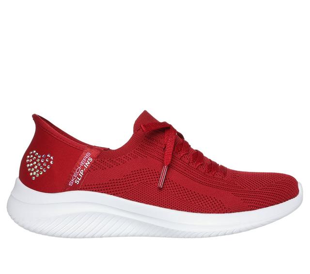 Skechers Dames Slip-ins: Ultra Flex 3.0 - Heart Me CM Rood, Maat 37.5, Vegan, Medium