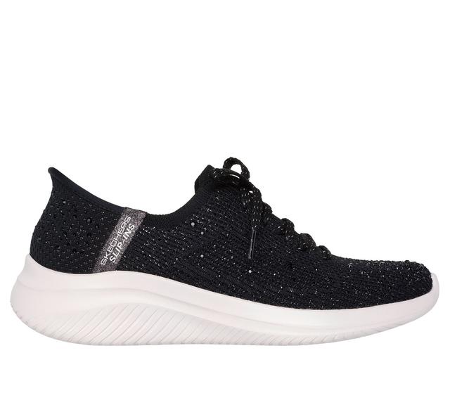 Skechers Slip-ins: Ultra Flex 3.0 - Twilight Sparkle Sneaker in Schwarz/Roségold, Größe 40, Vegan