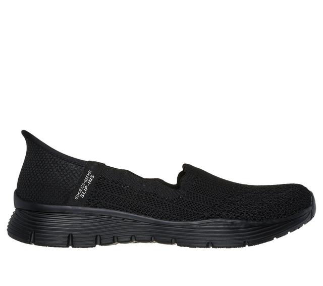 Skechers Ženy Slip-ins: Seager - Believe It Shoes v Černá, Velikost 38, Vegan, Pratelné v pračce