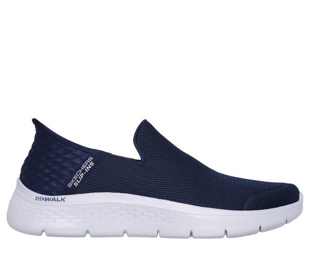 Skechers Men's Slip-ins: GO WALK FLEX - No Hands Slip-On Shoes in Navy Blue, Size 6.5 | Textile, Machine Washable