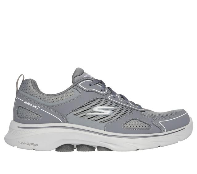 Skechers GO WALK 7 - The Forefather Sneaker in Grau, Größe 39.5, in der Maschine waschbar