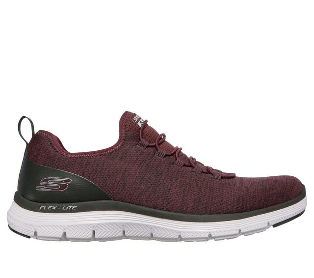 Skechers Men's Flex Advantage 4.0 - Contributor Sneaker in Burgundy, Size 9.5 | Textile/Synthetic, Machine Washable