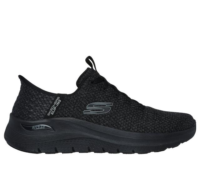 Skechers Men's Slip-ins: Arch Fit 2.0 - Look Ahead Sneaker in Black, Size 8 | Textile/Synthetic, Vegan, Machine Washable