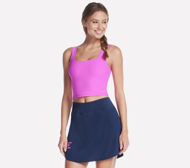 Skechers GO FLEX RIB Longline BH-Top in Neon Rosa/Violett, Größe Klein