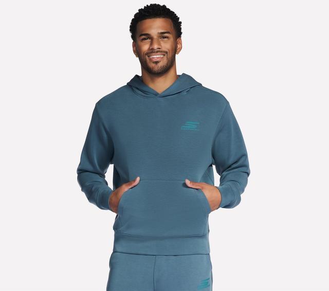 Skechers Homme SKECHCLOUD Elevate Sweat Ã capuche en Bleu Marine/Gris, Taille Moyen