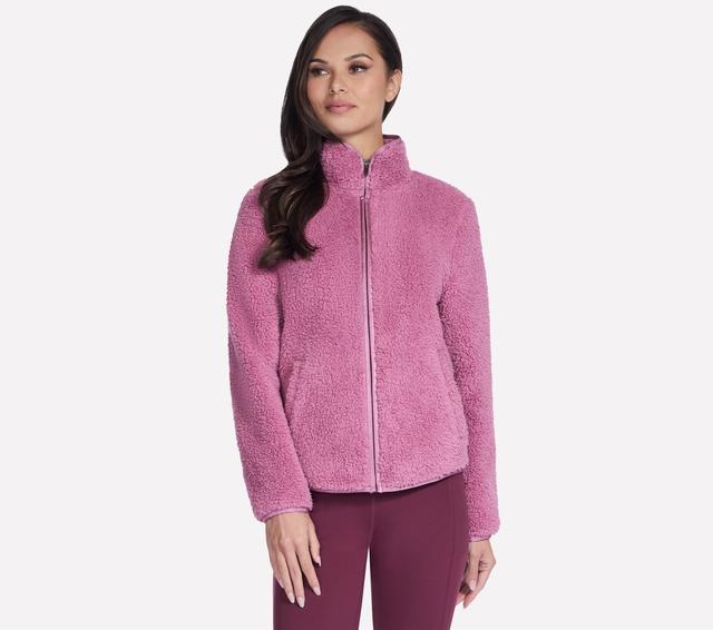 Skechers Femme Skech-Sherpa Veste en Rose, Taille XS