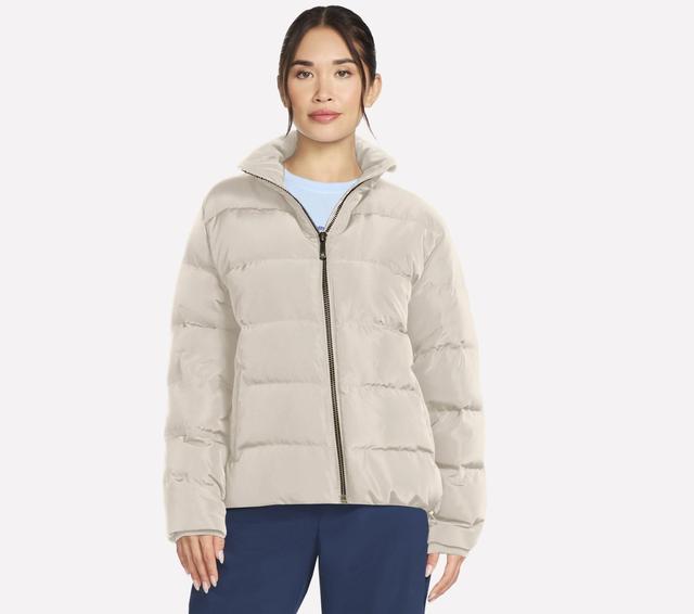 Skechers kobiety Cozy Fit Allure Down Kurtka w Naturalny/Jasnobezowy, Rozmiar Small